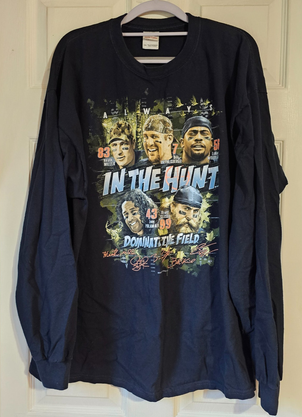 Pittsburgh Steelers The Hunt 2011 Shirt 2XL Roethlisberger Polamalu Long Sleeve